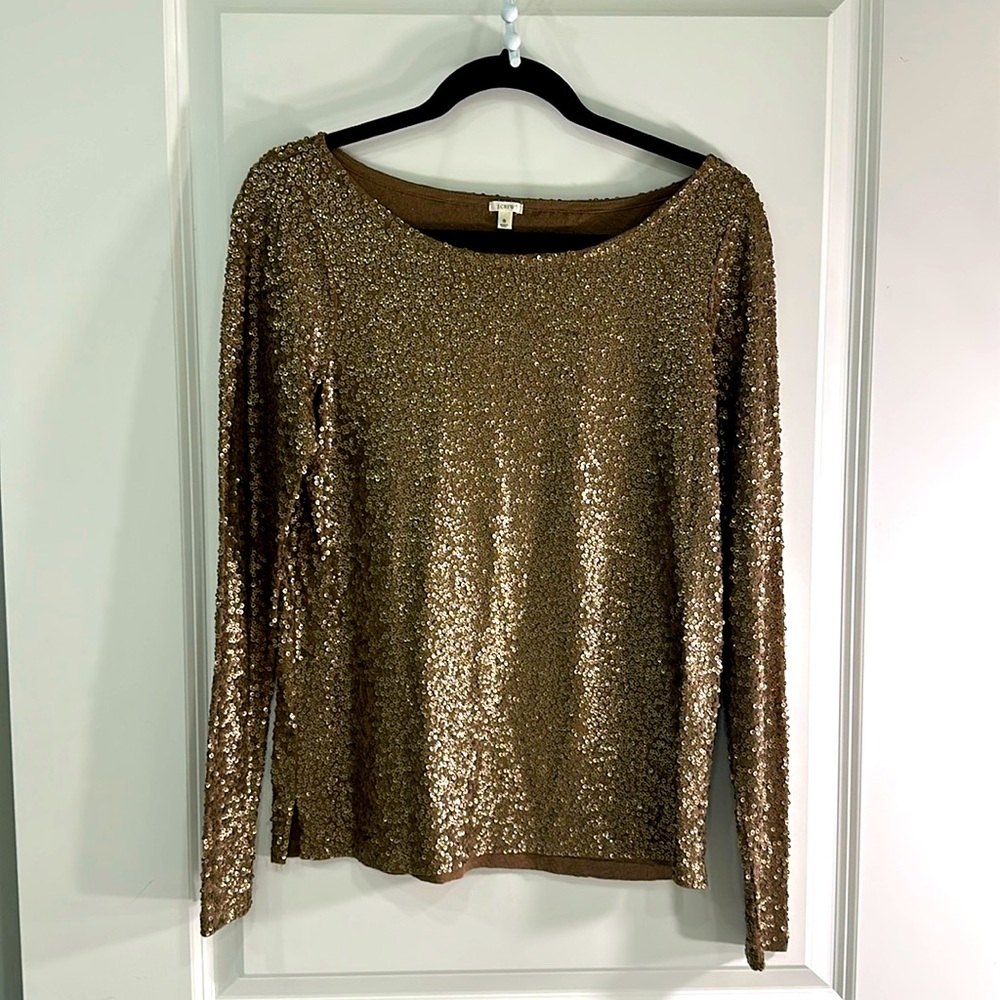 Gold sequence J. Crew shirt
